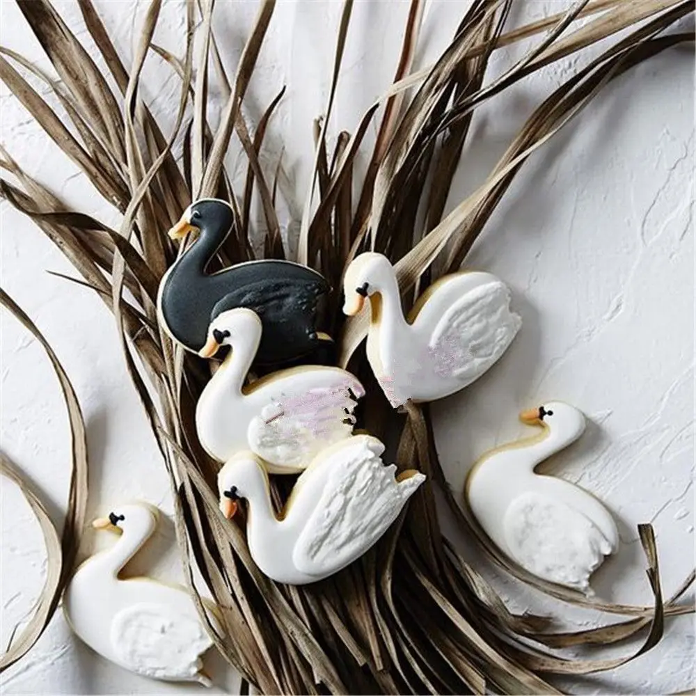 Новинка 1 шт. формочки для печенья элегантная форма лебедя Пластиковые