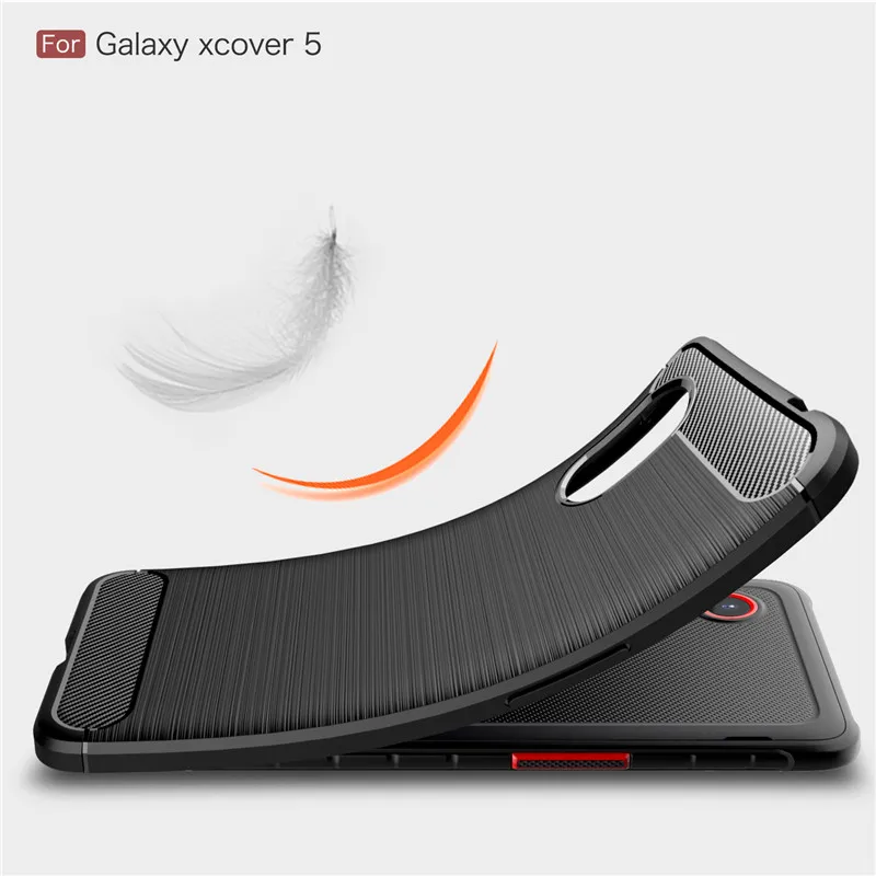 Soft Carbon Fiber Case For Samsung Galaxy Xcover 5 Case XCover Pro Cover Protective Phone Bumper For Samsung Xcover 5 Funda
