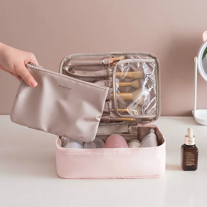 Розовая сумка для хранения большие пакеты-слайдеры на молнии складные карманы