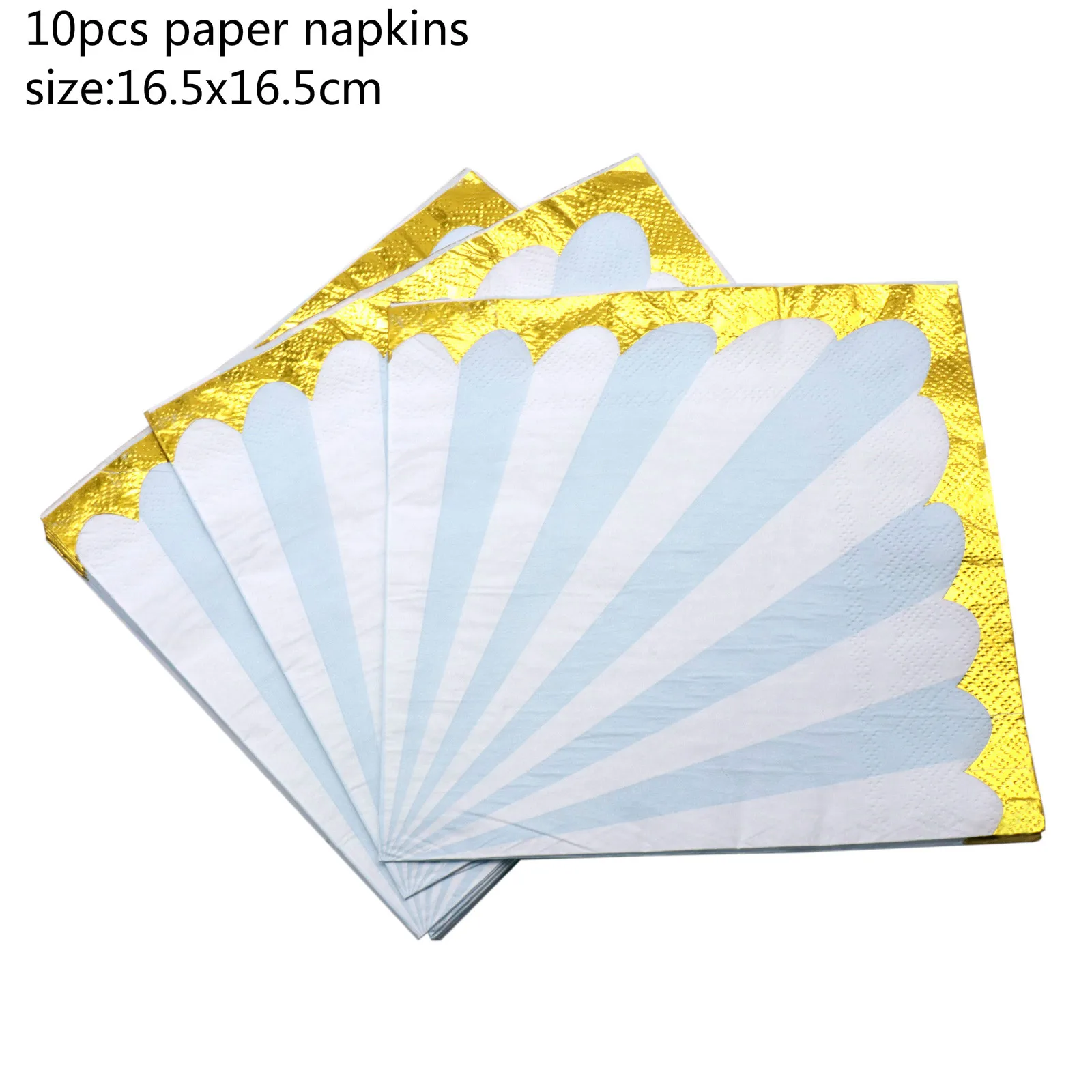 Blue Napkin Одноразовый Бумага пластины полосы Цвет День рождения тарелка для фруктов, пирожных лоток Бумага чашки салфетка посуда День рождения расходные материалы - Цвет: Blue Napkin