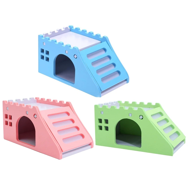 

Новинка 2021, деревянная лестница для хомяка, платформа для украшения обитания, жевательная игрушка для карликовых хомячков