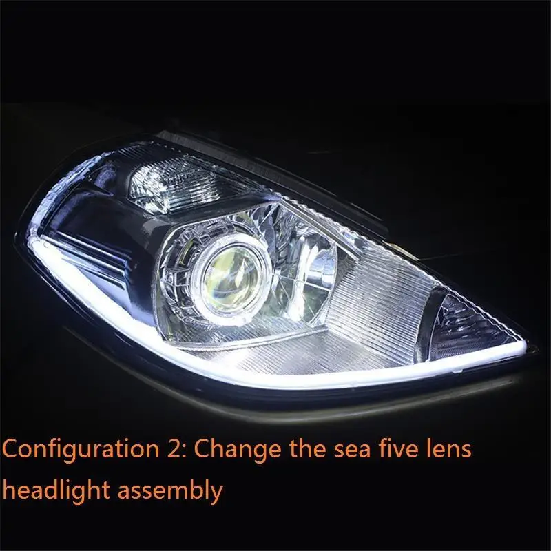 Automovil Running Assembly Cob Assessoires Lights Luces Led Para Auto Car Lighting Headlights 05 06 07 08 09 10 FOR Nissan Tiida |
