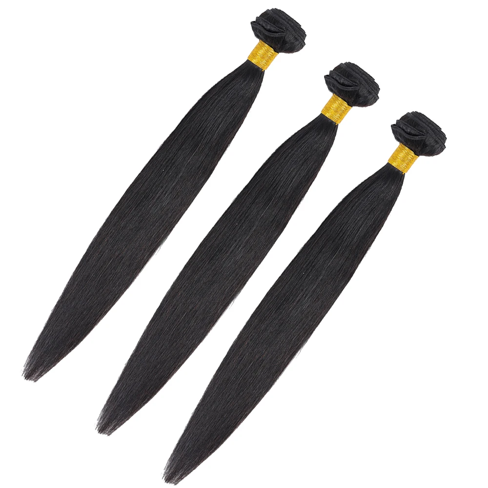 Бразильские прямые волнистые пряди волос 3/4 с 4*4 закрытие шнурка свободная часть