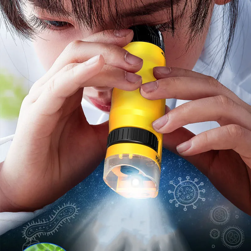 Микроскоп для детей STEM Science игрушка с 60X-120X увеличением интерактивное обучение на