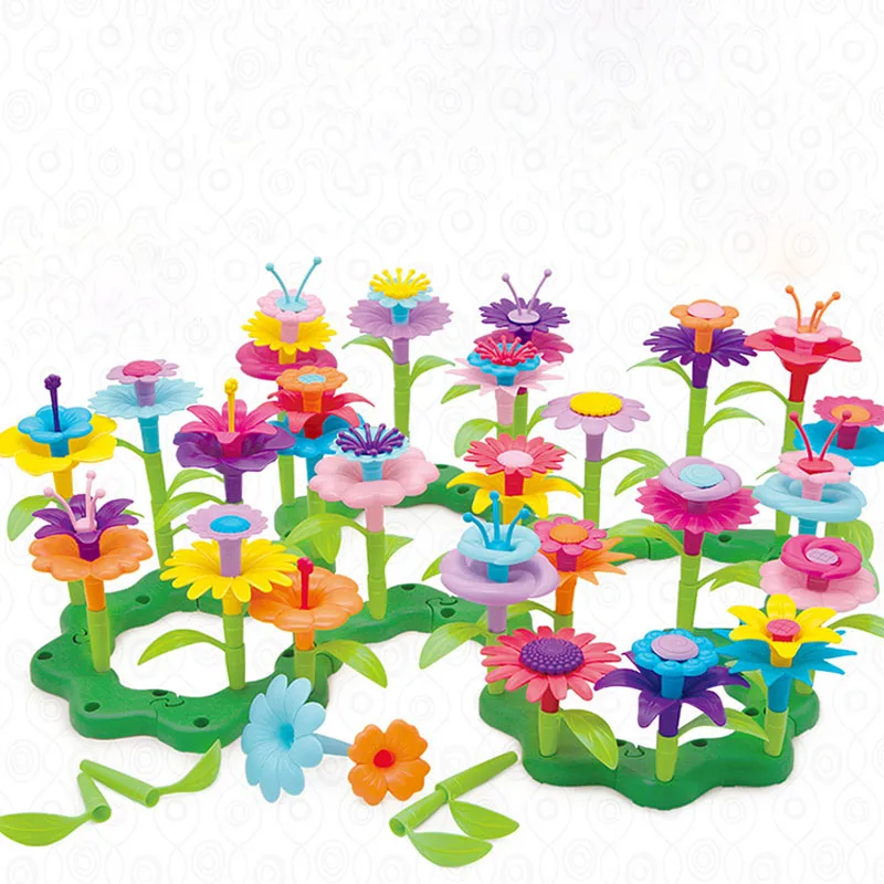 46 шт./набор Детский конструктор сад и цветы|Блочные конструкторы| |