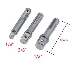 Адаптер из хромованадиевой стали, шестигранный хвостовик, Круглый хвостовик до 14, 38, 12 дюйма, удлинительные сверла, Набор шестигранных насадок, электроинструменты
