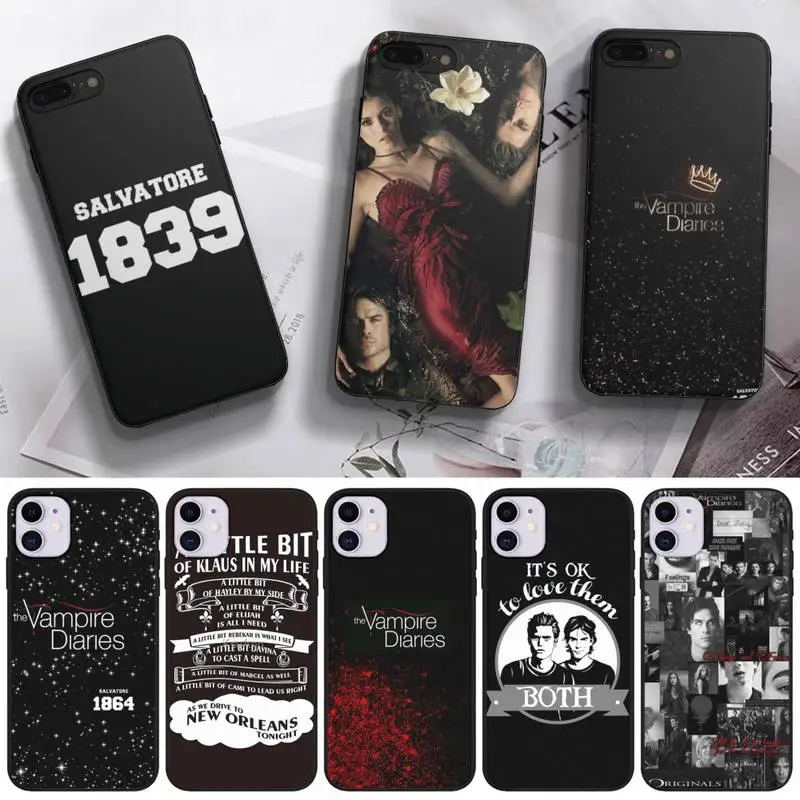 

The Vampire Diaries Black Phone Case for Samsung Galaxy Note 4 8 9 10 20 S8 S9 S10 S10E S20 Plus UITRA Ultra Black