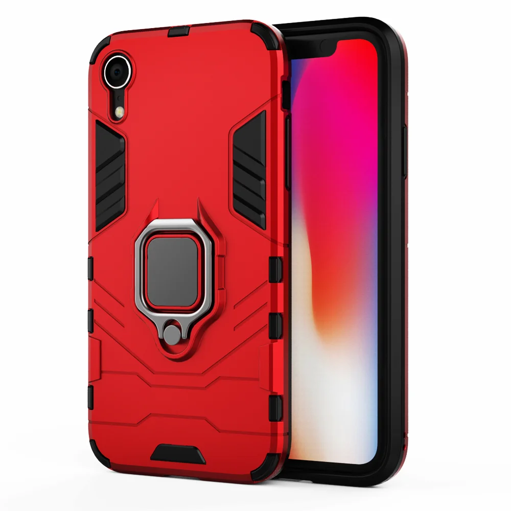 

Shockproof Armor Case For iPhone XR Case Ring Holder Stand Phone Back Cover For iPhone XR X XS MAX iPhoneXR iPhoneX Coque Funda