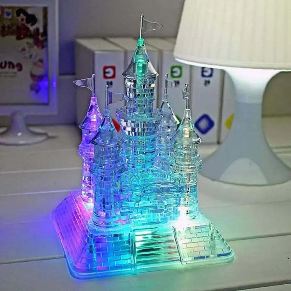 Кристаллический пазл сделай сам красивый замок строительство 3D головоломки
