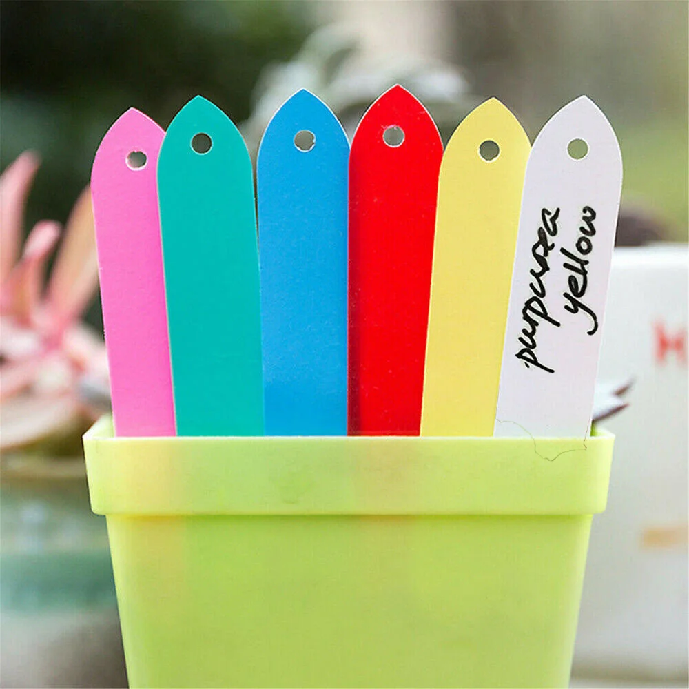 

100pcs Gardern Plant Marker Labels Flexible PVC Flower Pot Seedlings Tags Waterproof Writing Plastic Garden Nursery Plant Tag