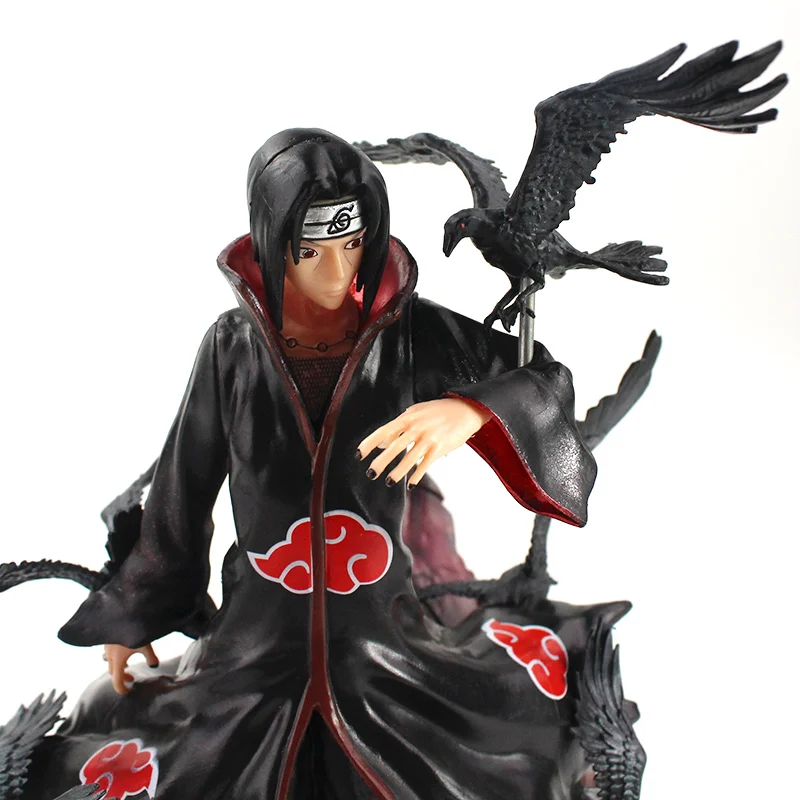 

26cm Big Style Naturo Figurine Uchiha Itachi with Eagle Fire Statue PVC Action Figure Home Decoration Toys Cartoon Dolls
