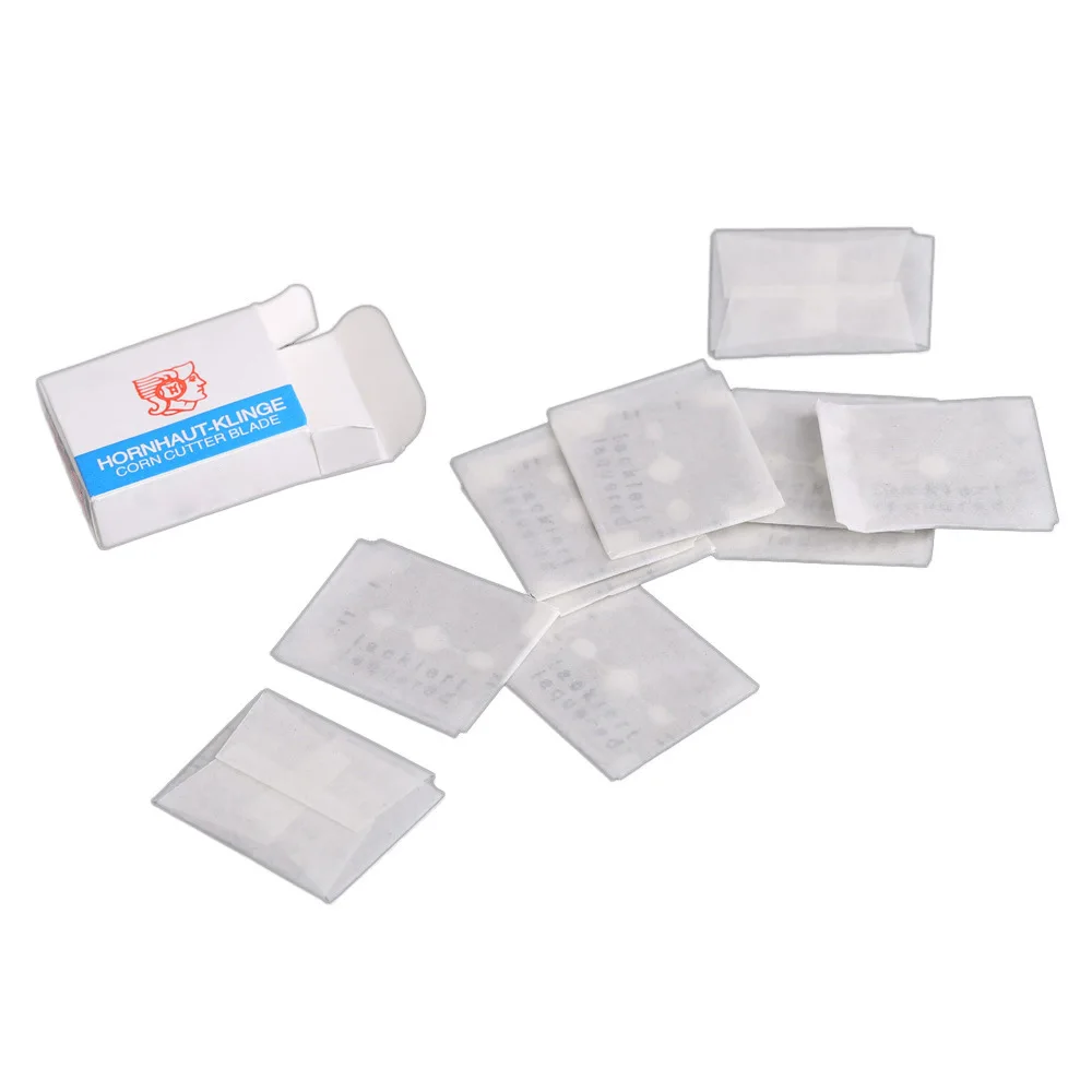 Ангния 100 шт./коробка Запасные лезвия для удаления мозолей и натоптышей на ногах, планер для педикюра, инструмент для ухода за ногами и красоты