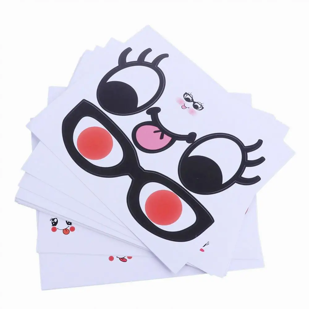 

2Pcs Cute Cartoon Expression Pregnant Facial Stomach Belly Sticker Photo Prop
