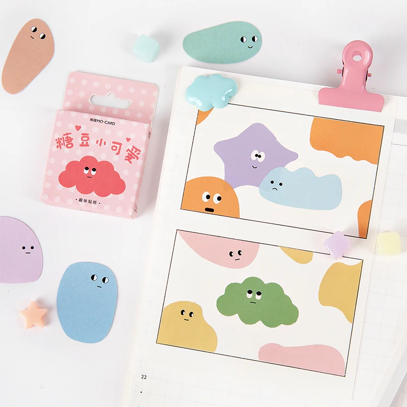 Наклейки SIXONE 46/коробка с эмоциями сахарной фасоли милые наклейки для дневника