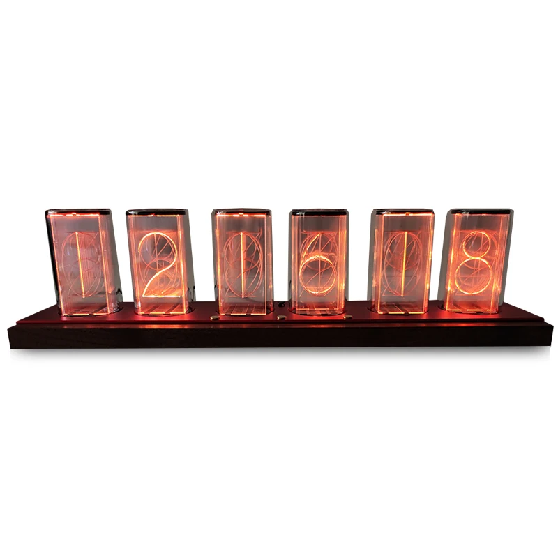

Luxury Led Digital Clock Nixie Tube Wifi Network Desk Clock Alarm RGB Desktop Clock Wood Electronic Digital Watch Silent Gift