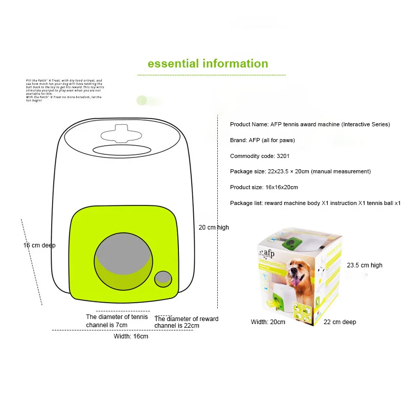 

Intcractives Tennis Food Reward Machine Puzzle Interactive Training Feeding Dog Toy Pet Products Dog Supplies Dog Feeding Toys