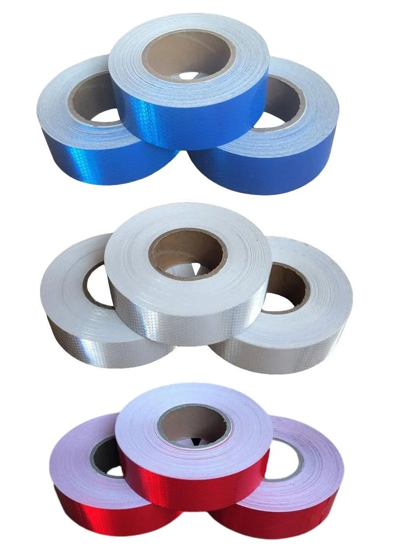 

Multicolor Self-adhesive PVC Reflective Tape High Visibility Red Luminous Warning Tape For Van Car Traffic Sign