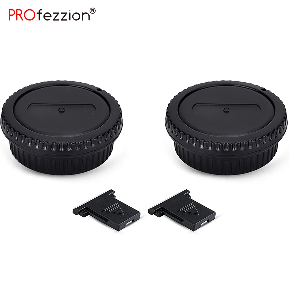 

2 Pack Camera Bodycap Body Cap and Rear Lens Cap Cover Kit for Canon EF Nikon F/Z Sony E Olympus Micro 4/3 Fuji Fujifilm X Mount