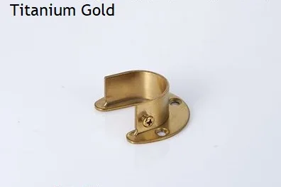 2 шт. Titianium золото розовое золото 304 нержавеющая сталь держатель для петель кронштейн гардеробная планка стены 25 мм труба высокого шара скрывает - Цвет: Titanium Gold Open