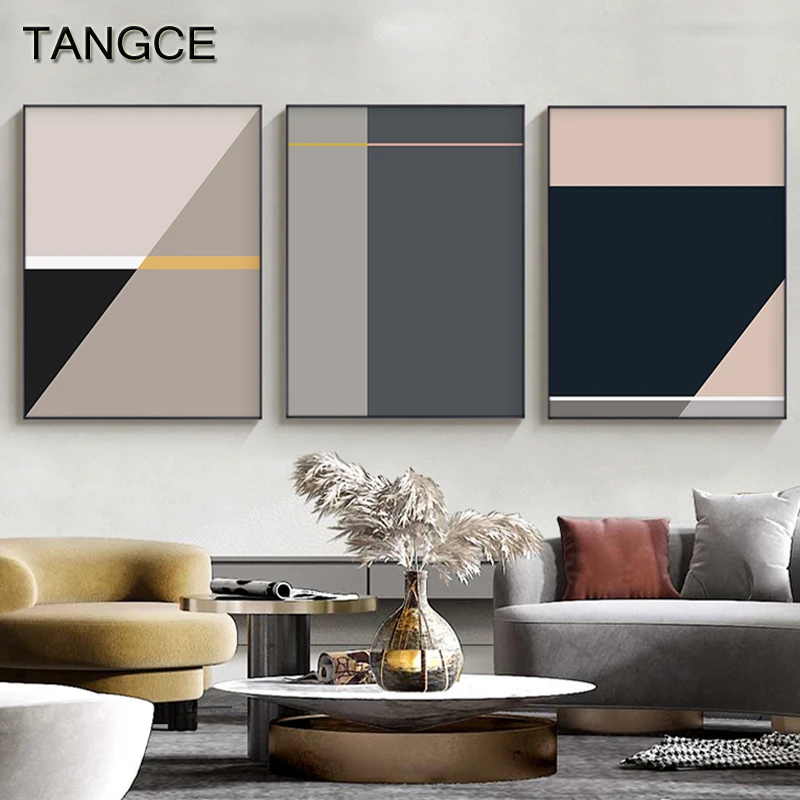 

Nordic Colorful Geometric Space Posters Prints Contemporary Art Canvas Painting Fashion Wall Art Picture for Living Room Decor