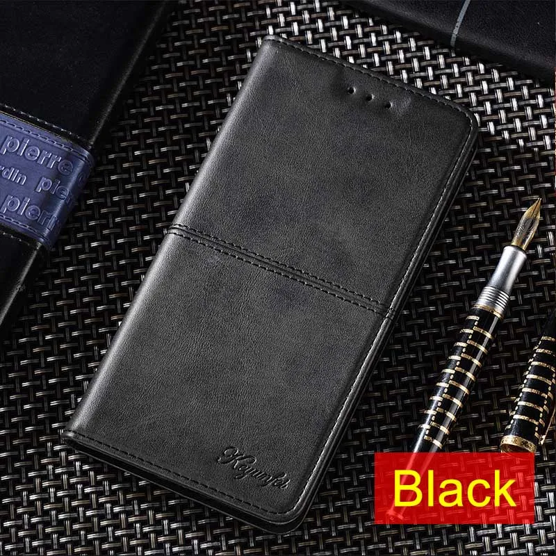 Кожаный чехол-книжка для Ulefone, металлический чехол для S7 S8 Pro Mix2 MixS S10 Pro power 3 3S Note 7, роскошный Магнитный чехол-кошелек с отделениями для карт - Цвет: Black