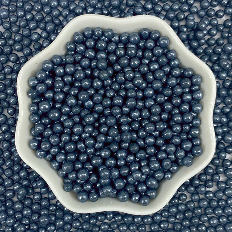 15 г съедобные черные жемчужные сахарные бусины для украшения торта помадка