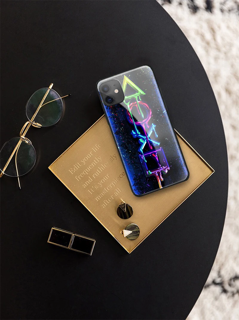 

playstation for iPhone SE 6 6s 7 8 plus x xr xs 11 12 Pro max 12 mini tempered glass phone cases cover soft silicone