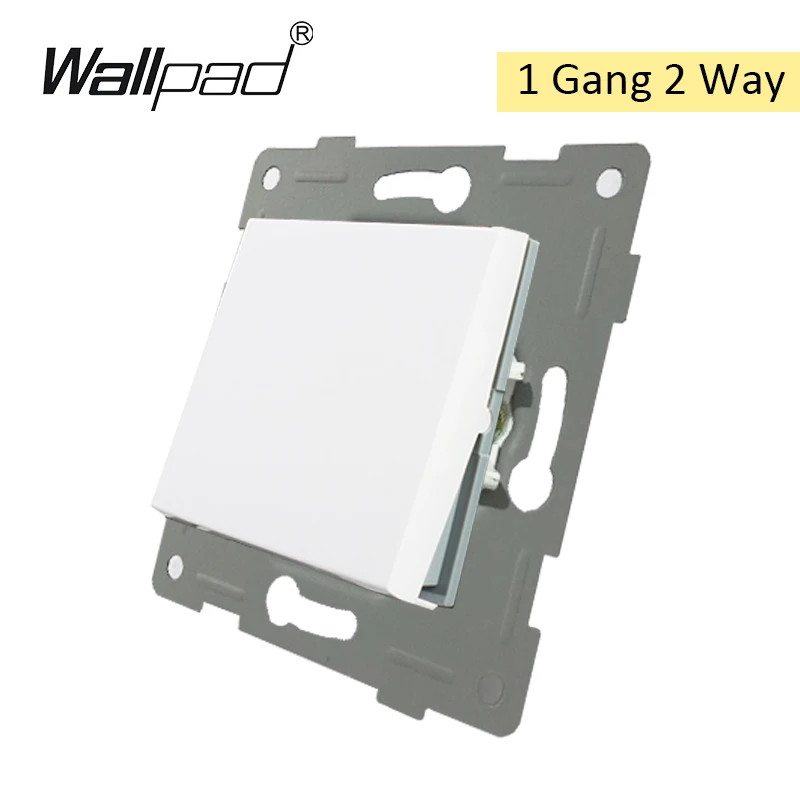 1 Gang 2 Way DIY ЕС функциональный ключ для модуля белый кнопочный переключатель и розетка с когтями монтажный Wallpad L6 серии - Цвет: 1 Gang 2 Way