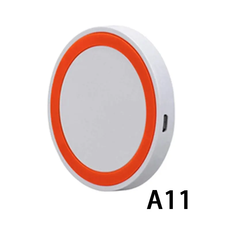 orange Беспроводное зарядное устройство QI, универсальное, 5 В/1,5 А, низкая мощность, беспроводная зарядная площадка, ультра Дешевая Портативная Беспроводная зарядка - Цвет: orange