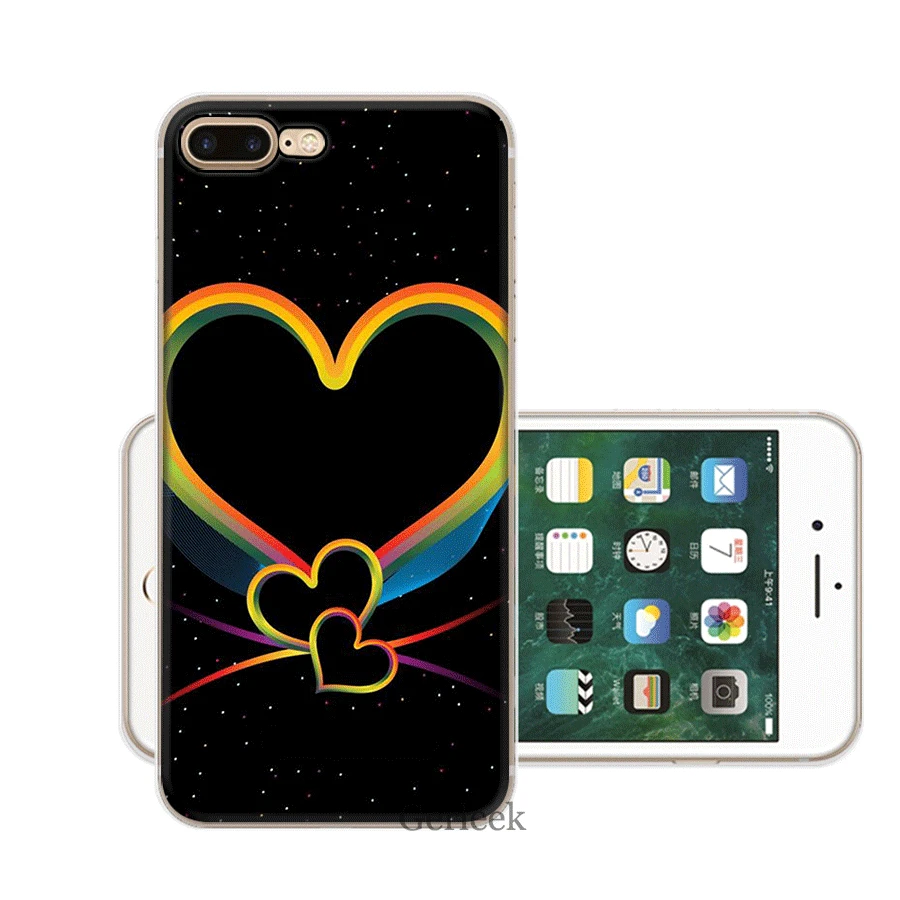 Чехол для мобильного телефона Tpu iPhone X XS Max XR 6 6S 7 8 Plus 5 5S SE Твердый чехол сердце