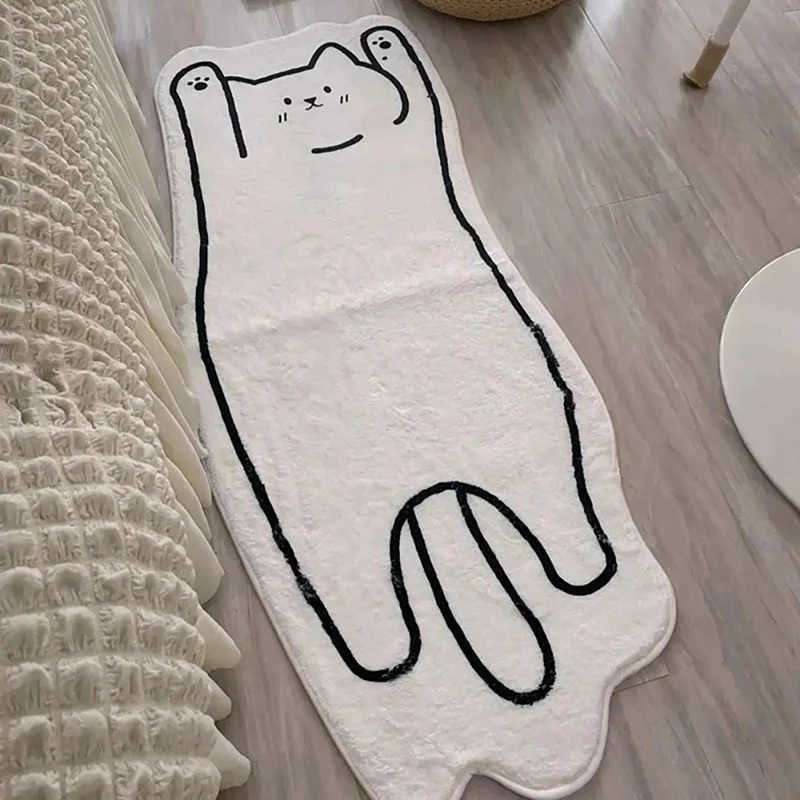 

Скандинавский яркий мягкий напольный коврик в виде кошки, нескользящий коврик для ванной комнаты для домашнего декора