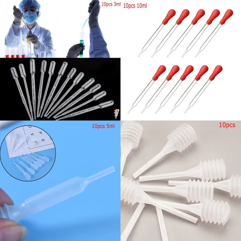 Пипетка стеклянная 10 мл капельница для медицинских лабораторий с Красной