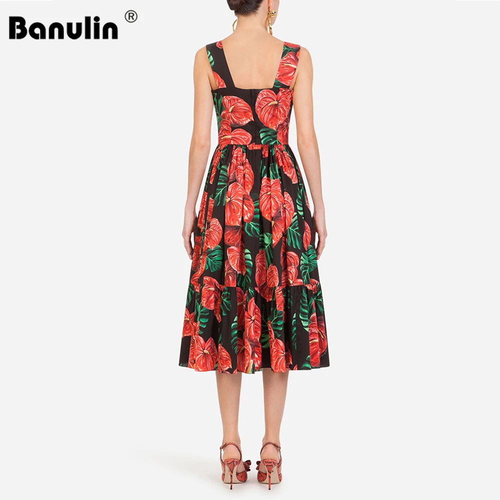 Женское платье средней длины на бретелях-спагетти подиумный комбинезон с