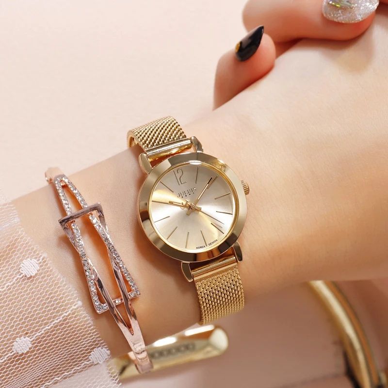 New Women Rose Gold Steel Bracelet Watch Ladies Silver Mesh Band Quartz Relogio Girl Fashion Casual Simple Clock Teen Time Hour enlarge