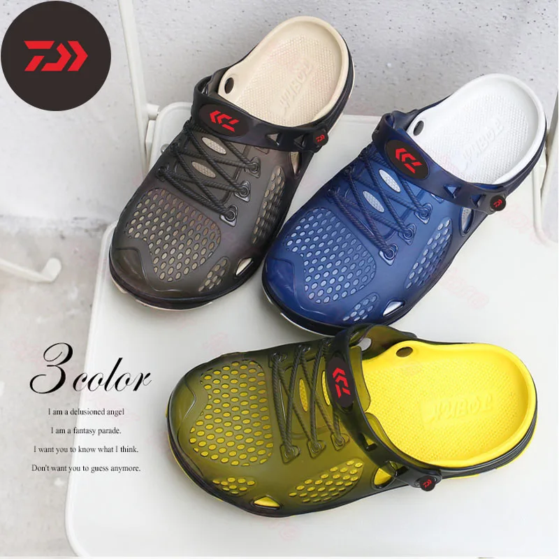 

DAIWA Summer Men Slippers Fashion Beach Sandals Shoes Men Outdoor Breathable Flip Flops Casual Play Water Summer Fishing Shoes