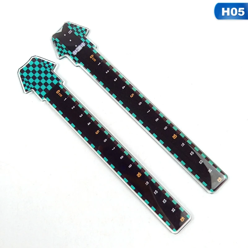 

Anime Demon Slayer: Kimetsu No Yaiba Kamado Tanjirou Cosplay Ruler Measuring Scale Students Cartoon Measure Ruler Gift For Kids