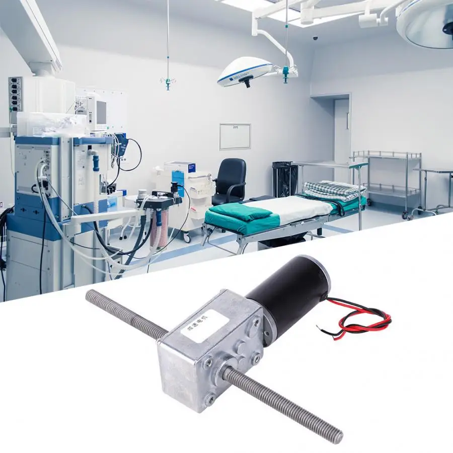 Электрический моторный червячный редуктор высокая кручение винт M8 двойной вал 2