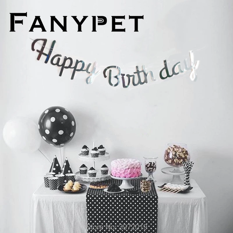 1 Набор баннеров С Днем Рождения декоративные баннеры 16 дюймов с надписью на