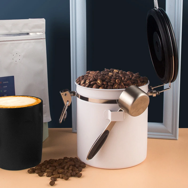 Контейнер для хранения кофейных зерен 304 герметичный бак из нержавеющей стали с