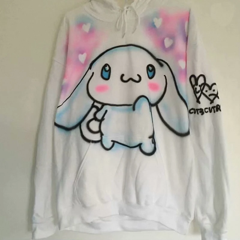 Эстетические толстовки y2k винтажные в стиле Харадзюку кавайные готические