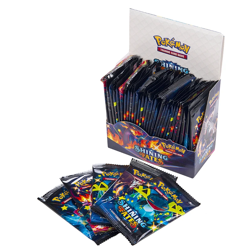 

New 324Pcs Pokemon Card TCG: Shining Fates English Booster Box Trading Card Game Shining Collection Cards Toys Kids Gift