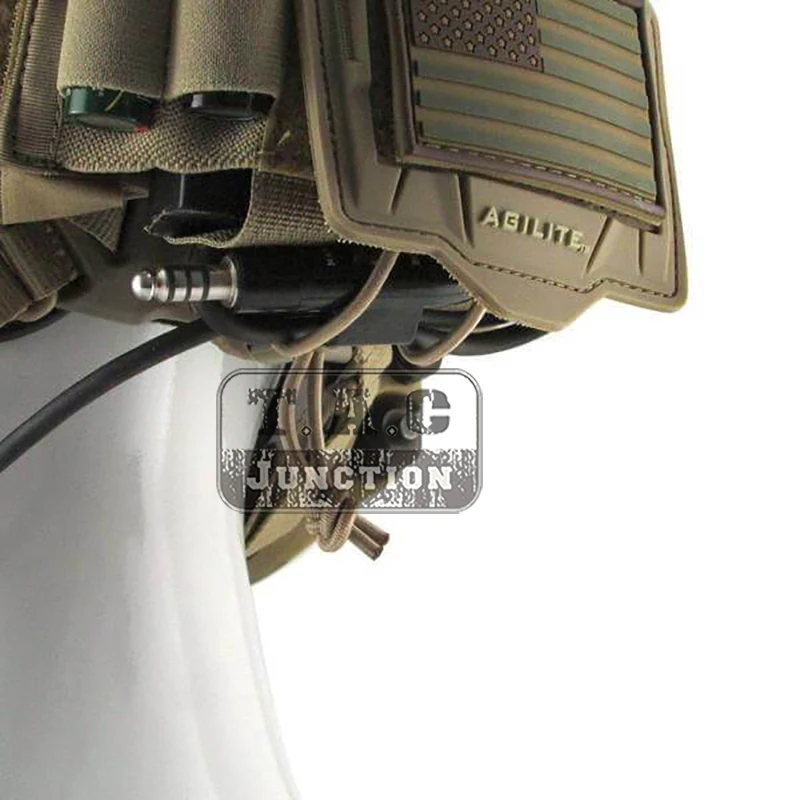 

Universal Helmet Bridge Counter Weight Pouch Tactical Accessories Cover For NVG Battery Counterweight Cable IR Strobe DE
