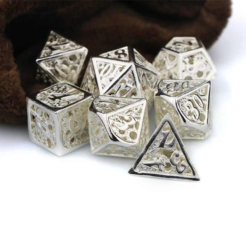 Металлические игральные кости dnd комплект нижнего белья выдалбливают набор