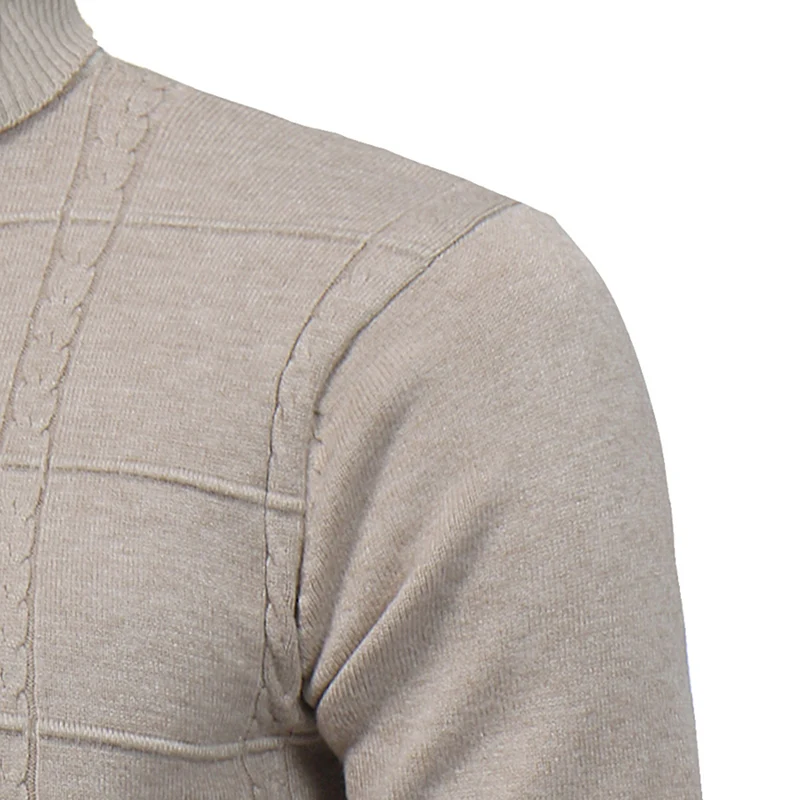 2019 New Male Sweaters Pullover Slim Men's Sweater Solid Casual Clothing Brand Knitted Pullovers Mens Turtleneck | Мужская одежда