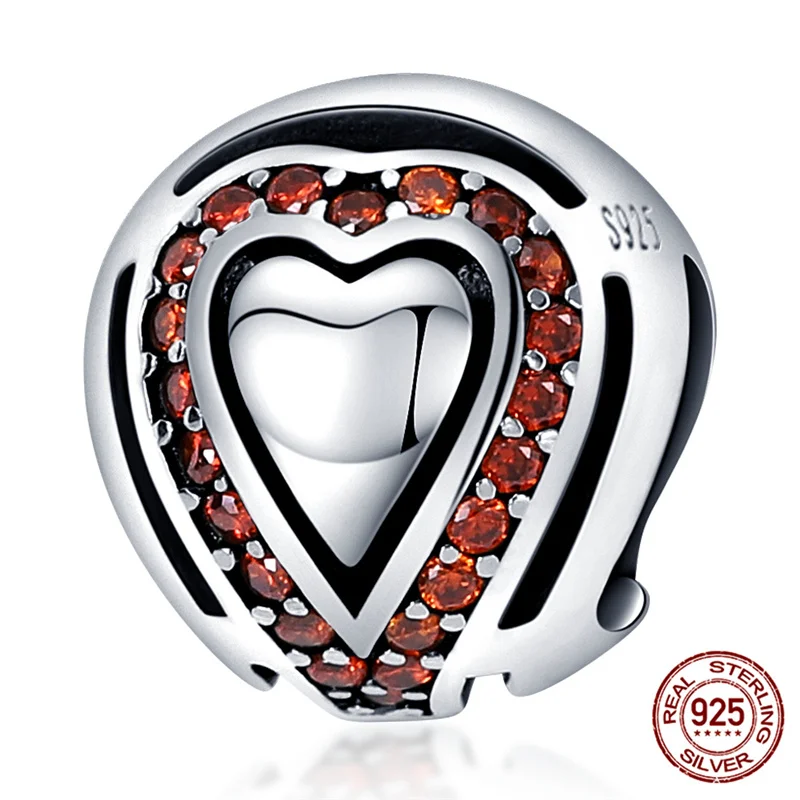 

Шармы Pandach plata из стерлингового серебра 925 пробы, в форме сердца, круглые бусины, подходят для оригинального браслета Pandora, женские Украшения ...