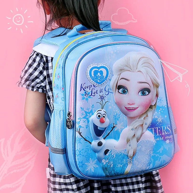 

Disney High Capacity Backpack Girls Frozen Sophia Princess Elsa Anna Cartoon School Bag School Backpacks For Kids School Gifts