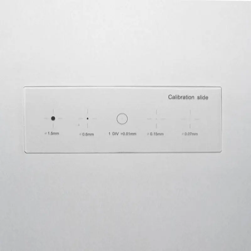 Поперечная точка 0 01 мм Микрометр микроскопа Калибровочная горка с четырьмя