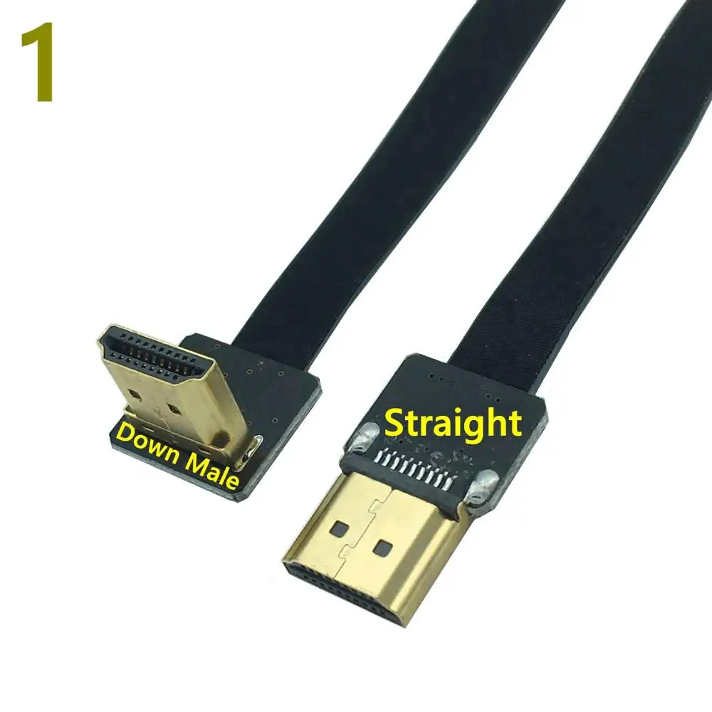 FPV HDMI-совместимый штекер-штекер/гнездо 90 градусов адаптер FPC плоский кабель 20