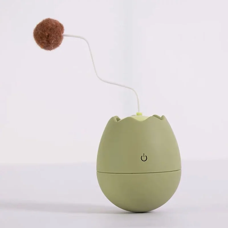 green New Xiaomi Mijia Pet Smart Electric Companion Ball Cat Toy Box Irregular Scrolling Funny Cat Artifact Smart Pet Toys - Color: green
