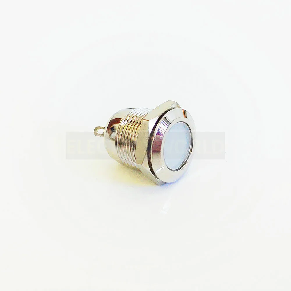 Светодиодный металлический индикатор светильник 12 мм водонепроницаемый